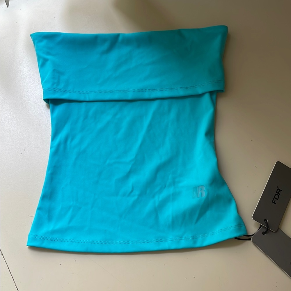 Turquoise Strapless Tube Top - Bright Aqua